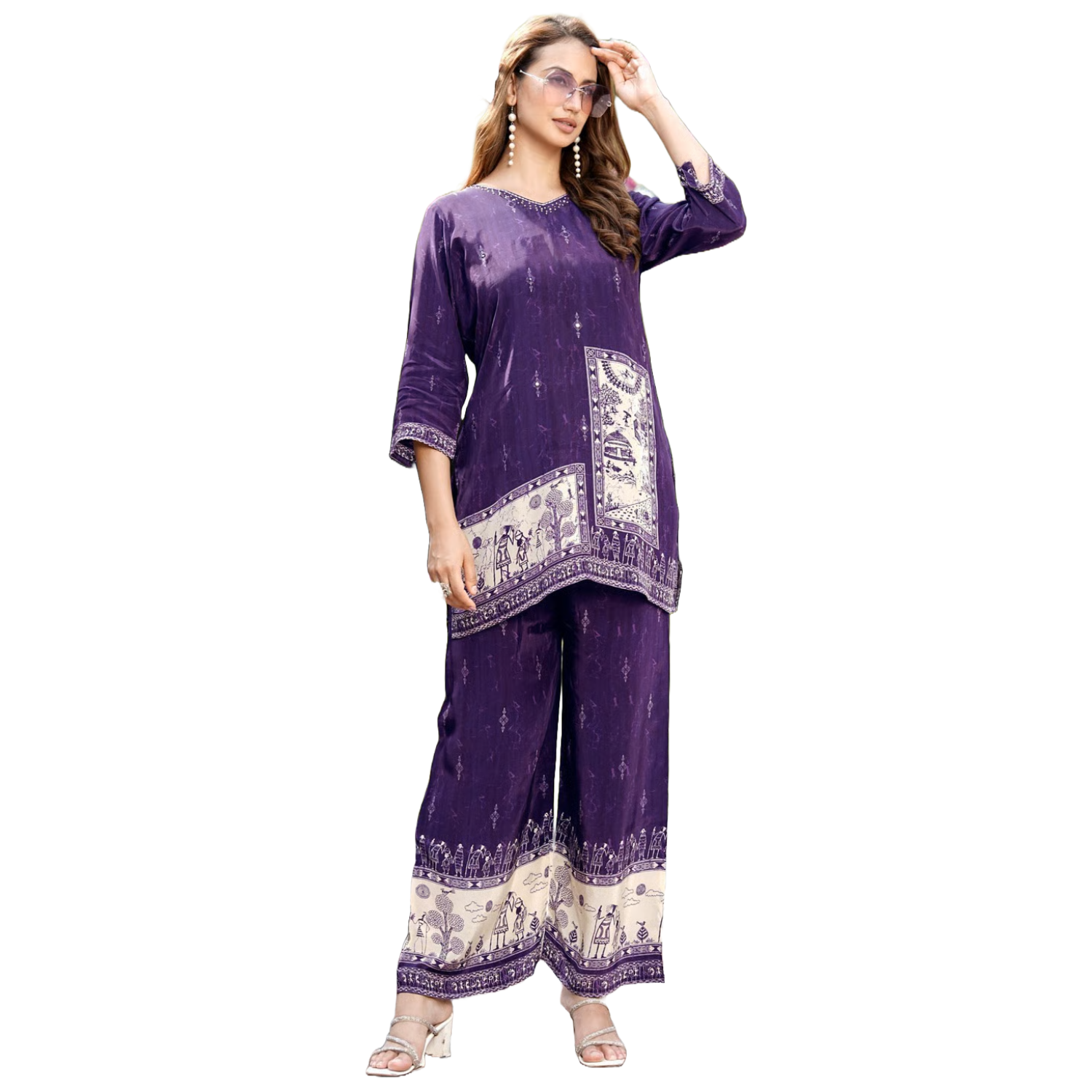 Multi-Print Co-ord Sets in Pure Natural Crepe-Large